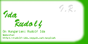 ida rudolf business card